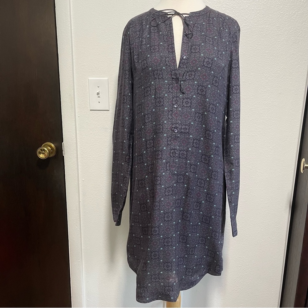 Zadig & Voltaire Purple Gray Mosaic Lightweight Shift Dress Women’s Size Medium